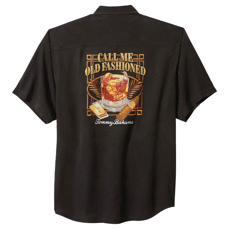 Tommy Bahama Call Me Old Fashioned Camp Shirt - Black