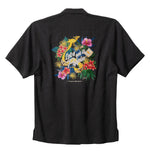 Tommy Bahama Lets Get It Poppin Camp Shirt - Black