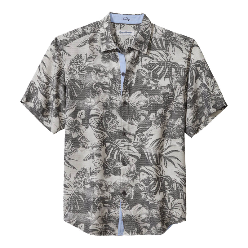 Tommy Bahama IslandZone Coconut Point Ocean Escape Camp Shirt - Summer Grey