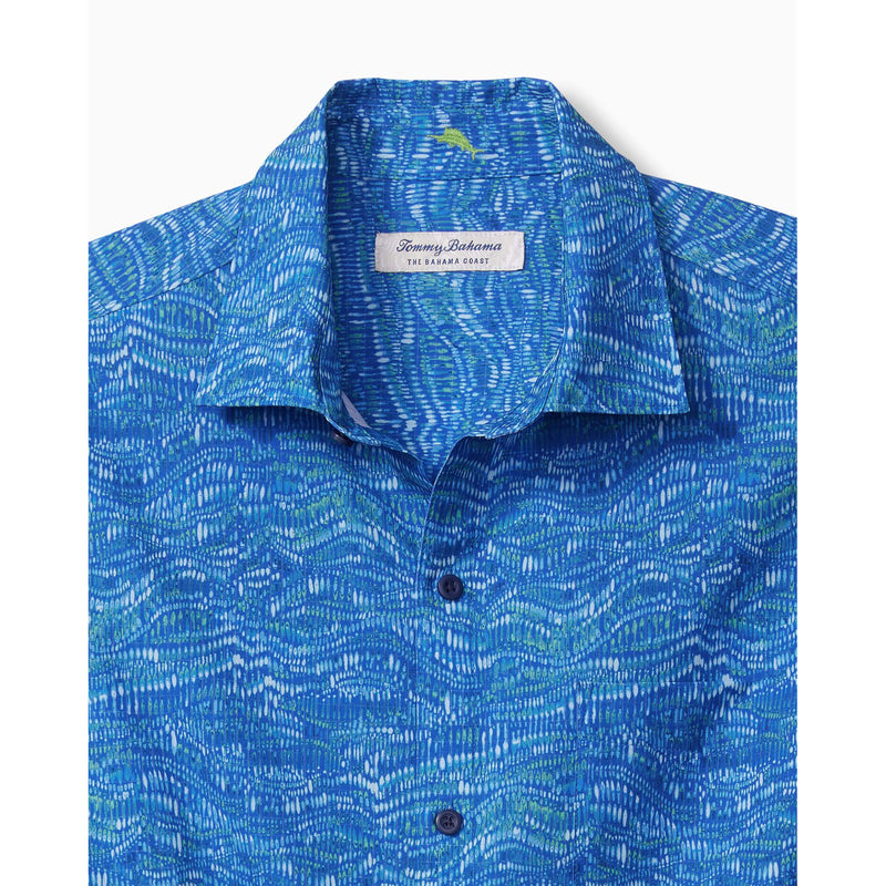 Tommy Bahama IslandZone Bahama IslandZone Coast Monte Rio Geo Camp Shirt - Cabo Blue