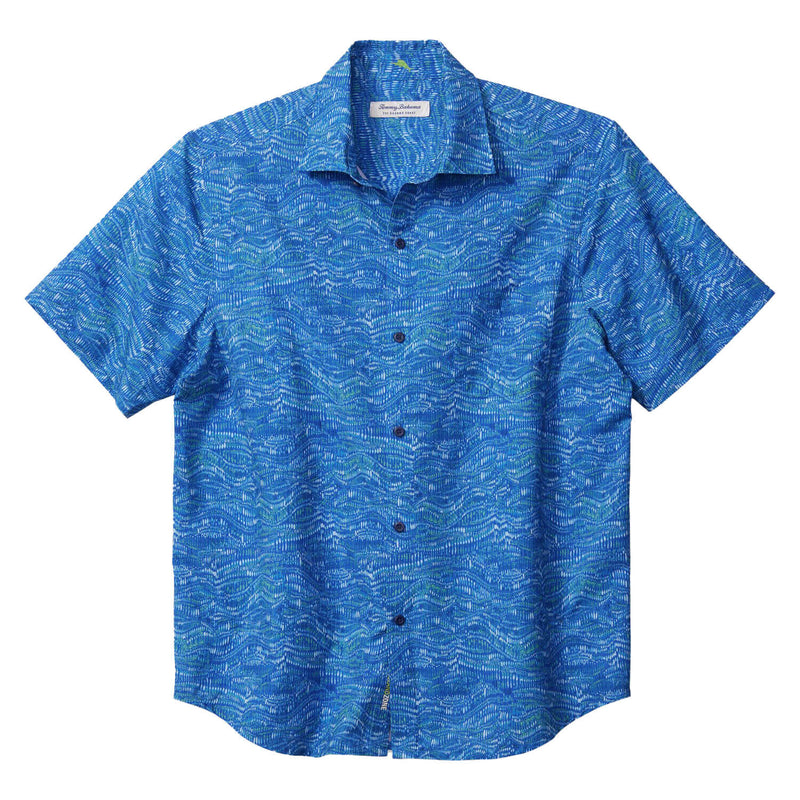 Tommy Bahama IslandZone Bahama IslandZone Coast Monte Rio Geo Camp Shirt - Cabo Blue