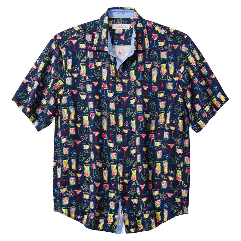 Tommy Bahama Veracruz Cay Electric Cocktails Camp Shirt - Horizon Blue