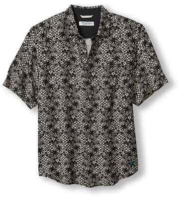 Tommy Bahama Veracruz Cay Palm Cascade Camp Shirt - Black