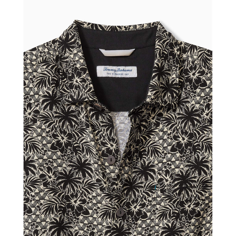 Tommy Bahama Veracruz Cay Palm Cascade Camp Shirt - Black