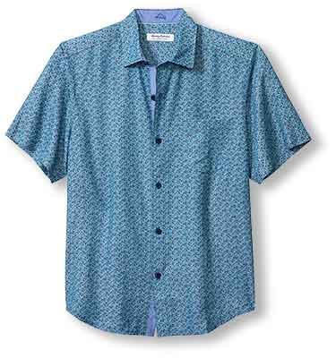 Tommy Bahama IslandZone Coconut Point Beachcomber Geo Camp Shirt - Blue Note