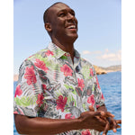 Tommy Bahama IslandZone Coconut Point Hibiscus Shores Camp Shirt - Summer Grey