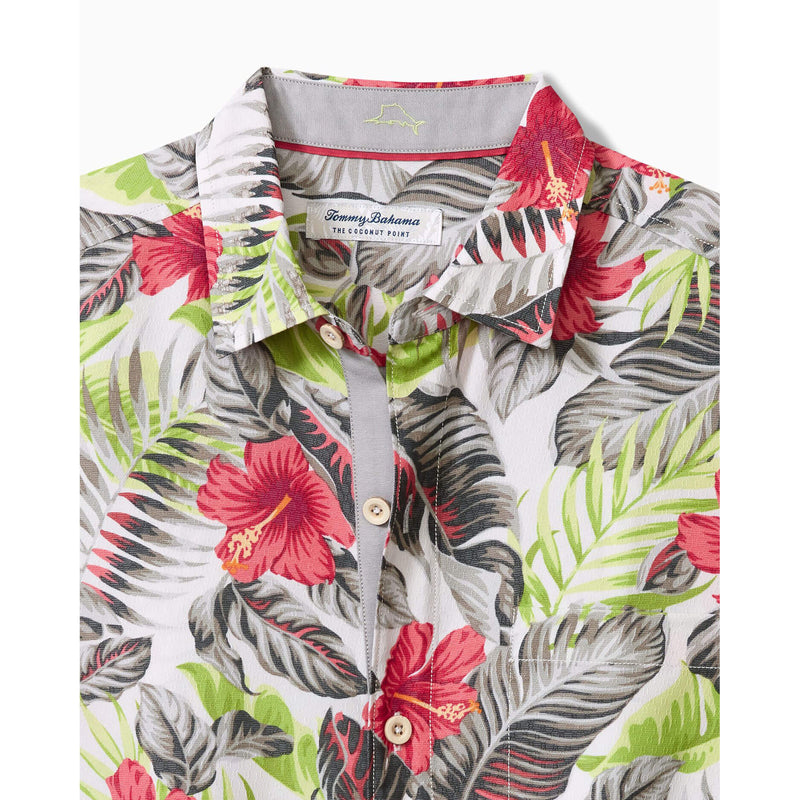 Tommy Bahama IslandZone Coconut Point Hibiscus Shores Camp Shirt - Summer Grey