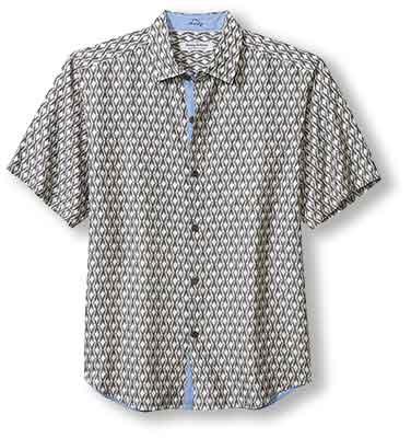 Tommy Bahama IslandZone Coconut Point Dos Rios Geo Camp Shirt - Shadow