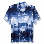 Tommy Bahama Men's Bahama Coast Palm Showers Camp Shirt - Glacier Blue