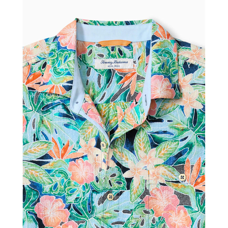 Tommy Bahama Men's Nova Wave Jungle Party Camp Shirt - Victoria Blue