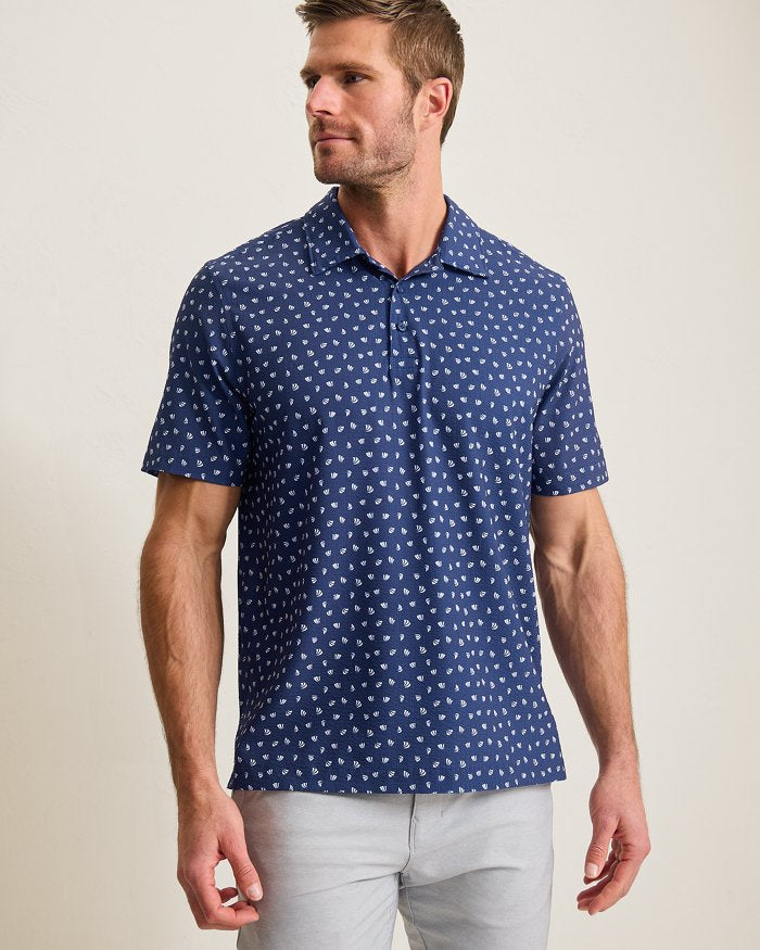 Tommy Bahama Men's IslandZone Bahama Coast Deco Palms Camp Shirt - Bering Blue