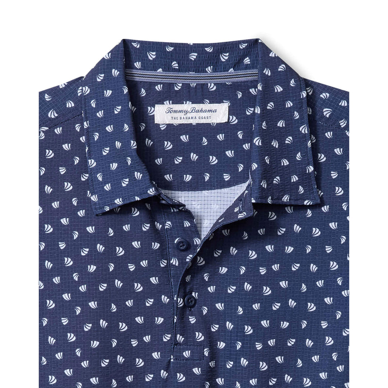 Tommy Bahama Men's IslandZone Bahama Coast Deco Palms Camp Shirt - Bering Blue