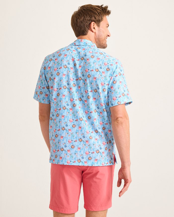 Tommy Bahama Men's Bahama Coast Coconut Cove Camp Shirt - Blue Whisper