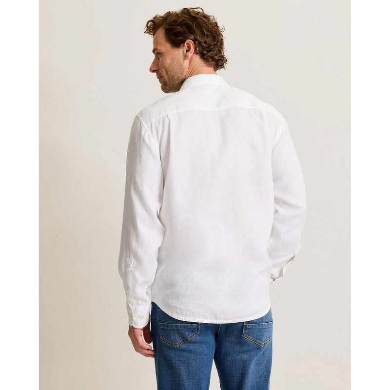 Tommy Bahama Men's Paradise Breezer Long Sleeve Linen Sport Shirt - White