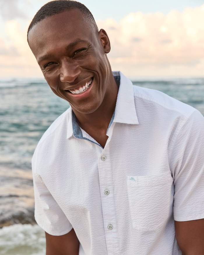 Tommy Bahama Men's Nova Wave Camp Shirt - White