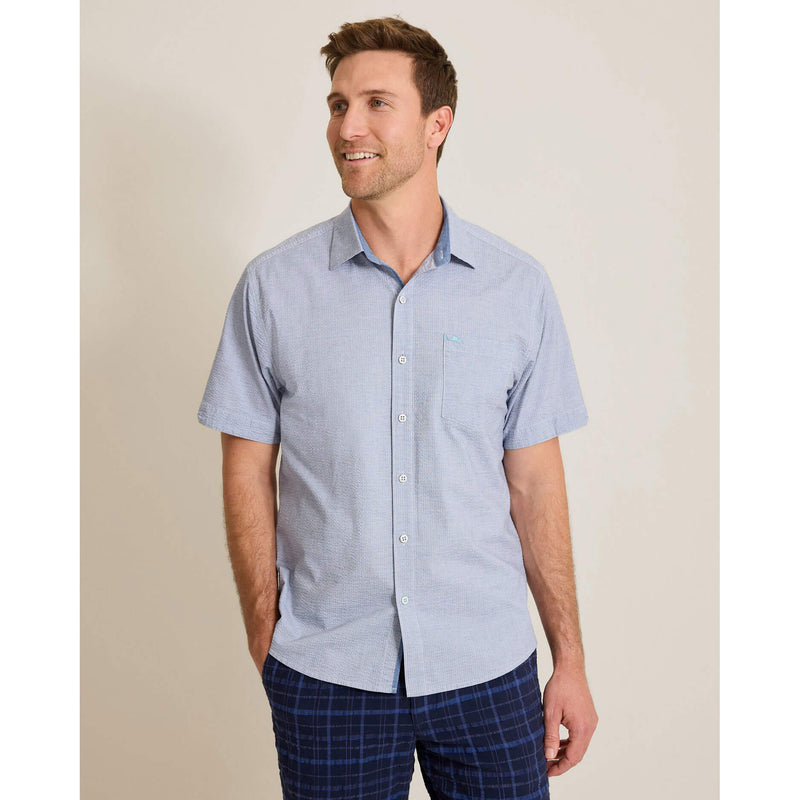 Tommy Bahama Men's Nova Wave Camp Shirt - Chambray Blue