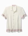 Tommy Bahama Men's Greco Palms Embroidered Silk Camp Shirt - Continental