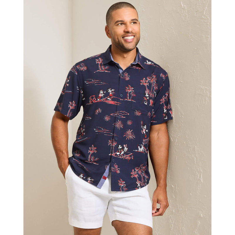 Tommy Bahama Men's Disney Barbeque Blastoff Camp Shirt - Kingdom Blue
