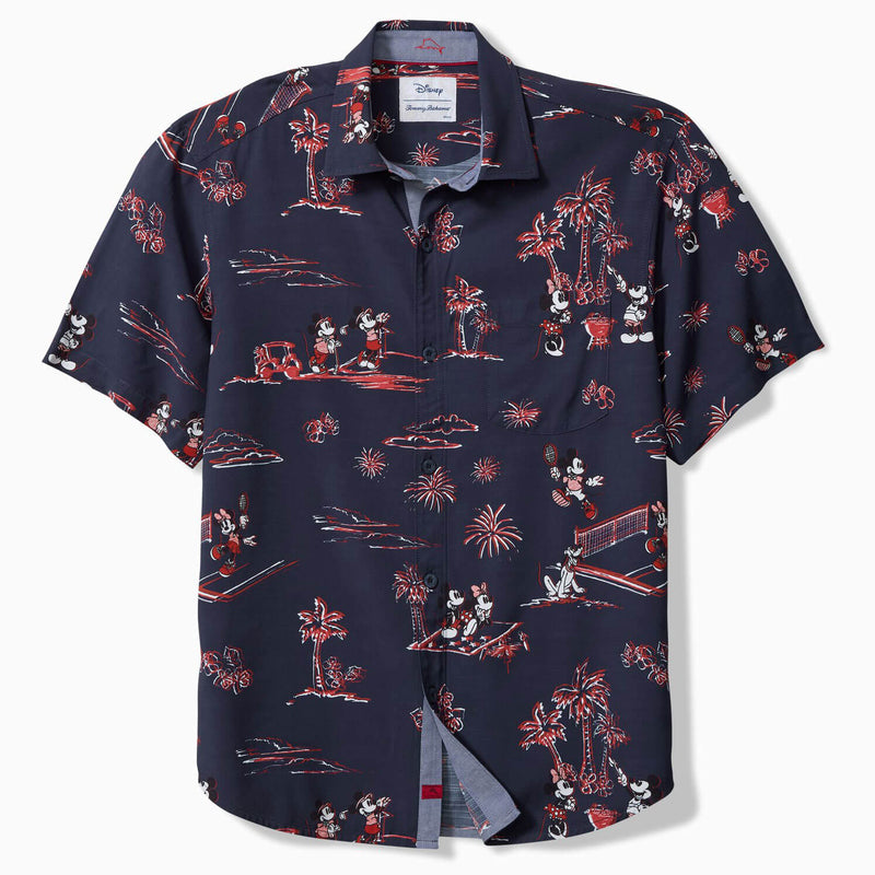 Tommy Bahama Men's Disney Barbeque Blastoff Camp Shirt - Kingdom Blue
