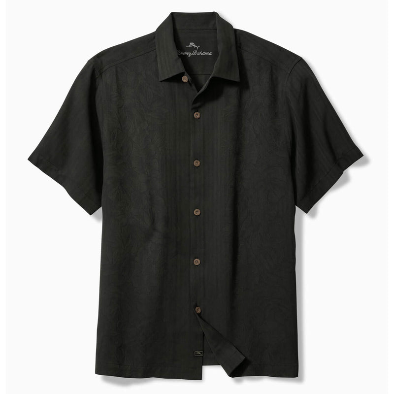 Tommy Bahama Men's Maui Border Silk Camp Shirt - Black