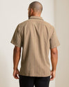 Tommy Bahama Men's Big & Tall Maui Border Silk Camp Shirt - Soft Brown