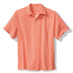 Tommy Bahama Men's Maui Border Silk Camp Shirt - Bright Peach