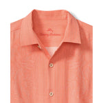 Tommy Bahama Men's Maui Border Silk Camp Shirt - Bright Peach