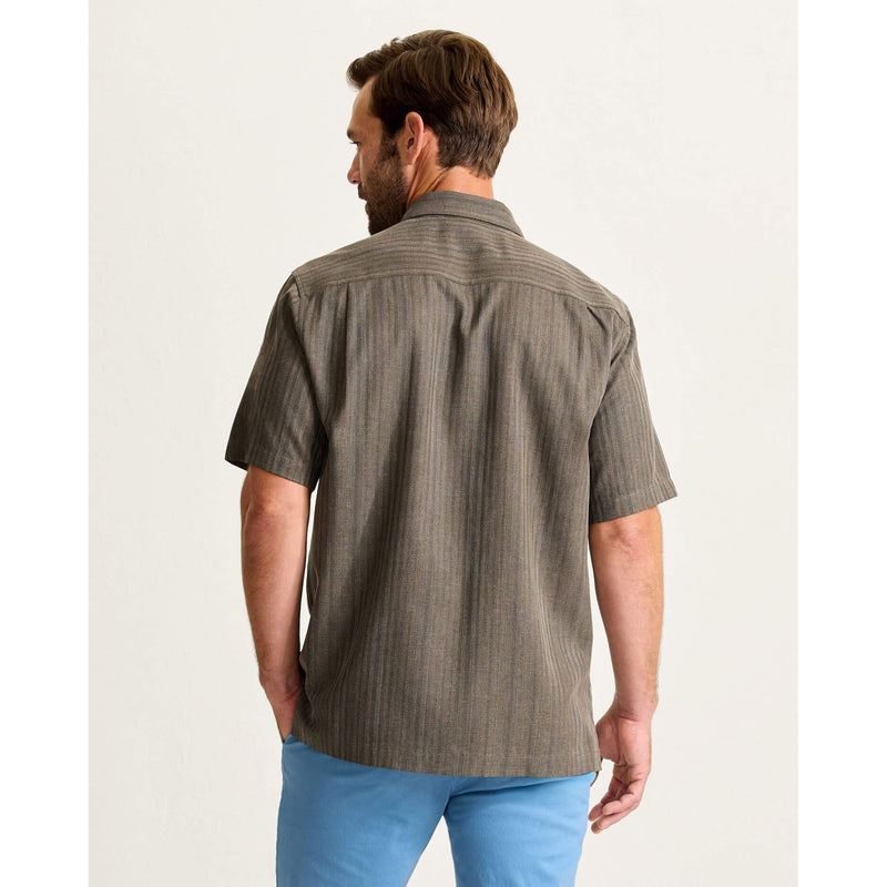 Tommy Bahama Men's Maui Border Silk Camp Shirt - Tapenade