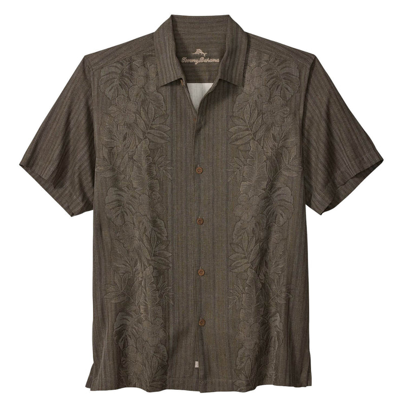 Tommy Bahama Men's Maui Border Silk Camp Shirt - Tapenade