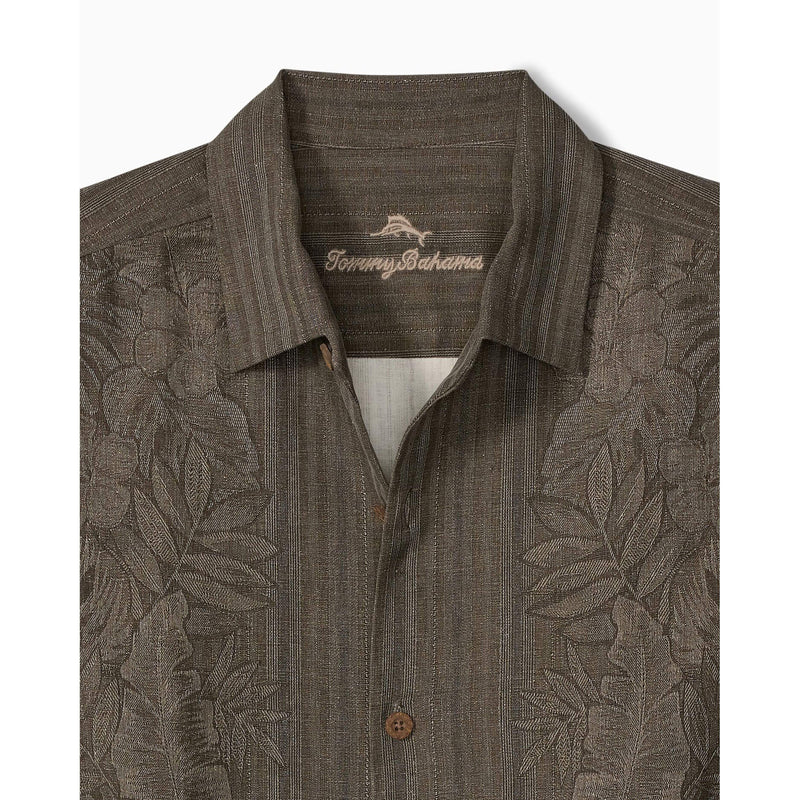 Tommy Bahama Men's Maui Border Silk Camp Shirt - Tapenade