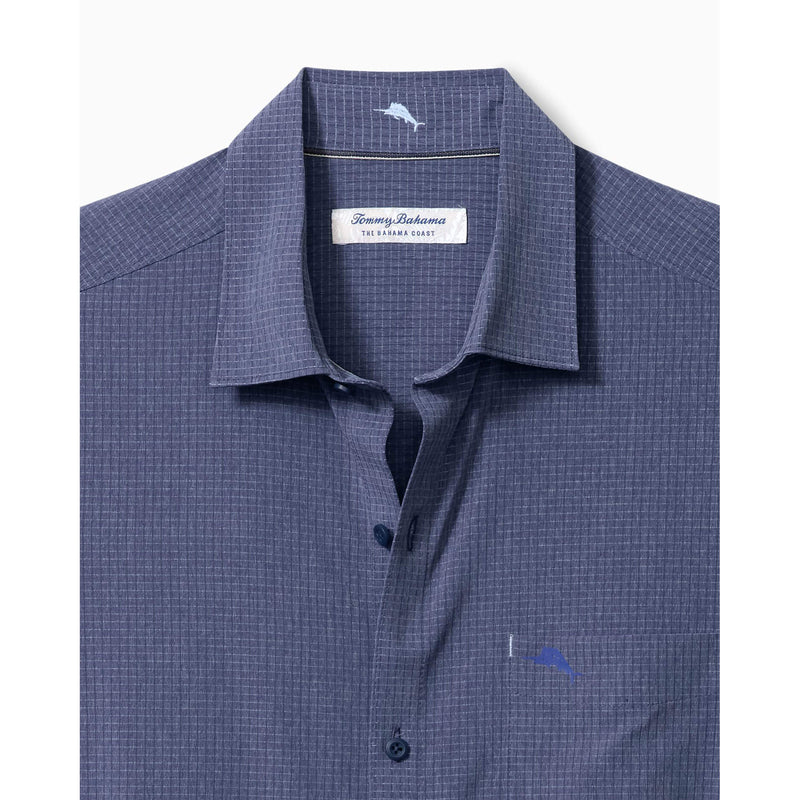 Tommy Bahama Men's IslandZone Bahama Coast Venice Vines Camp Shirt - Dark Bluestone