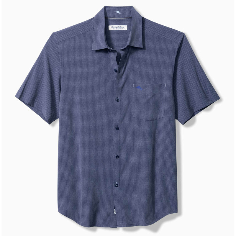Tommy Bahama Men's IslandZone Bahama Coast Venice Vines Camp Shirt - Dark Bluestone