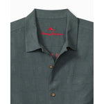 Tommy Bahama Men's Big & Tall King Of The Jungle Embroidered Silk Camp Shirt - Wire Rim