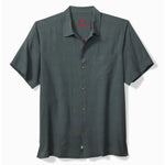 Tommy Bahama Men's Big & Tall King Of The Jungle Embroidered Silk Camp Shirt - Wire Rim