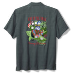 Tommy Bahama Men's King Of The Jungle Embroidered Silk Camp Shirt - Wire Rim