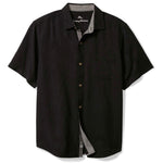 Tommy Bahama Men's Drinks Well With Others Embroidered Silk Camp Shirt - Black