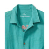 TBLV Tommy Bahama Mens Original Sample Meat Your Maker Camp Shirt - Aqua Aloha