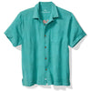 TBLV Tommy Bahama Mens Original Sample Meat Your Maker Camp Shirt - Aqua Aloha