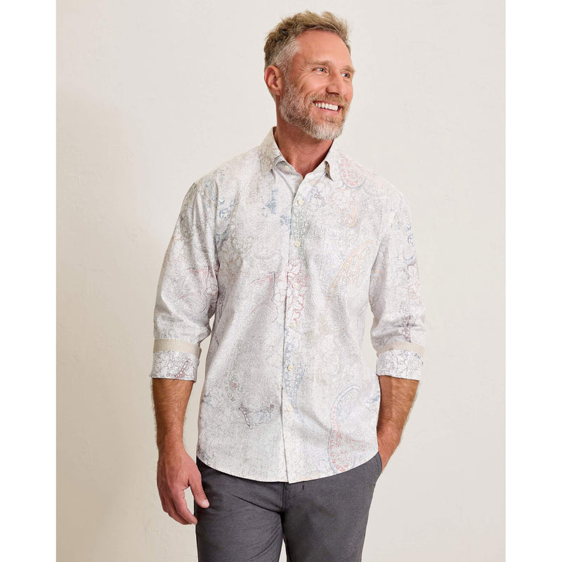 Tommy Bahama Men's Saldana Paisley Sport Shirt - Cloud Cream