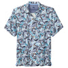 Tommy Bahama Men's Blue Lagoon Leaves Silk Camp Shirt - Dk Moonlight
