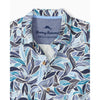 Tommy Bahama Men's Blue Lagoon Leaves Silk Camp Shirt - Dk Moonlight