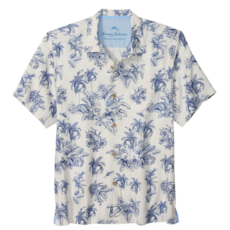 Tommy Bahama Men's Toucan Toile Silk Camp Shirt - Continental