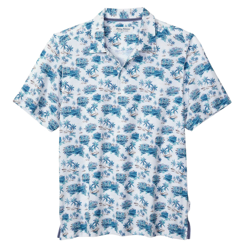 Tommy Bahama Men's Bahama Coast Palm Scape Polo Shirt - Azul Mar