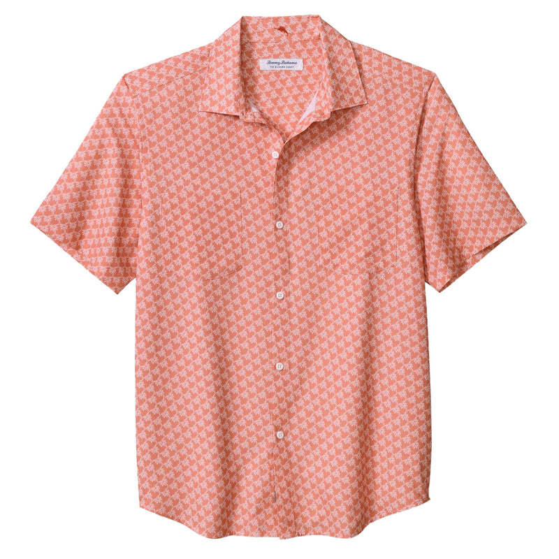 Tommy Bahama Men's Bahama Coast Tropic Geoscape Camp Shirt - Lt Havana