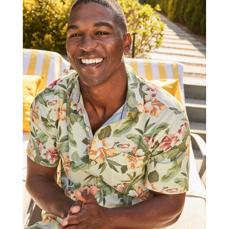 Tommy Bahama Men's Coastal Ease Cali Grove Camp Shirt - Cameo