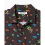 Tommy Bahama Men's Bahama Coast Palm Villa Polo Shirt - Black Velvet