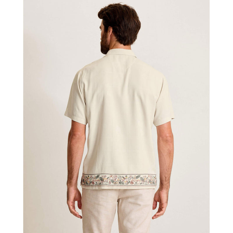 Tommy Bahama Men's Holiday In Paradise Embroidered Camp Shirt - Moonbeam