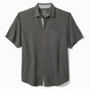 Tommy Bahama Men's Where The Mild Things Are Embroidered Silk Camp Shirt - Fog Grey