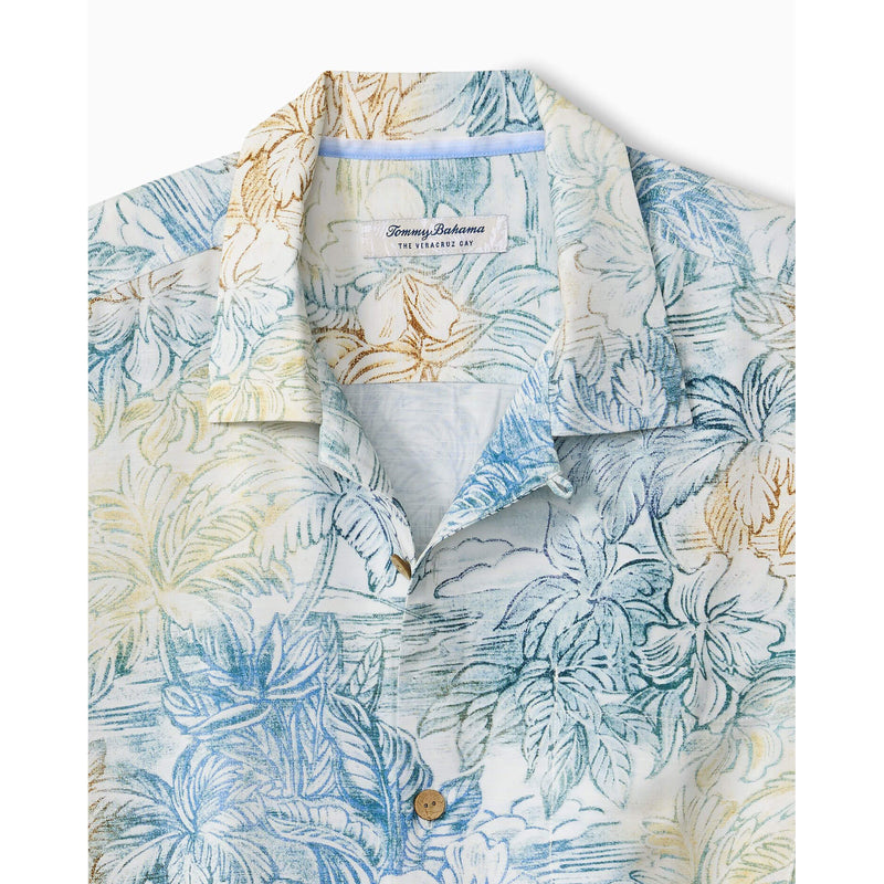 Tommy Bahama Men's Veracruz Cay La Blanca Isles Camp Shirt - Bora Bora Blue