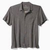 Tommy Bahama Men's Catch Of The Day Embroidered Silk Camp Shirt - Fog Grey